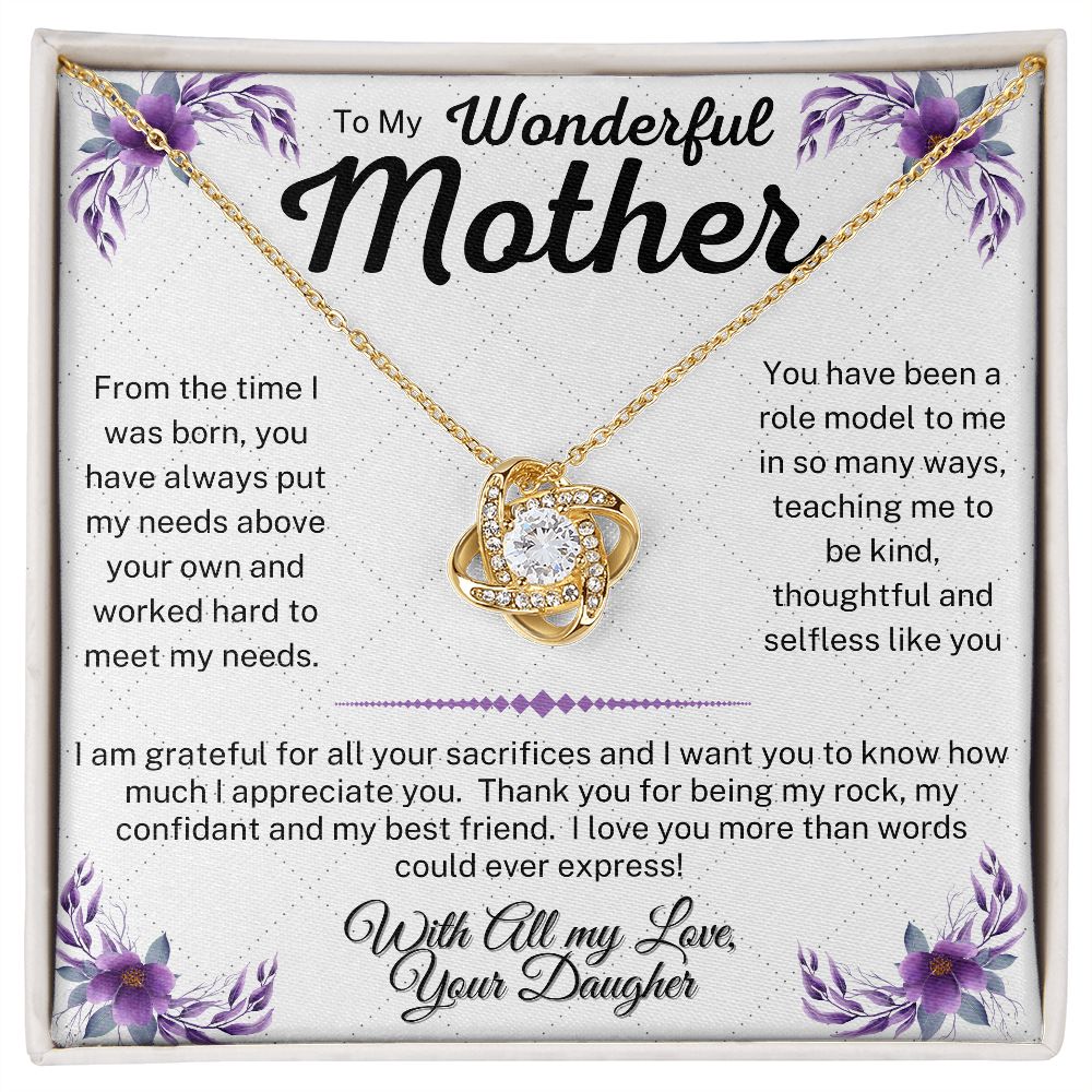 Wonderful Mother Love Knot Necklace