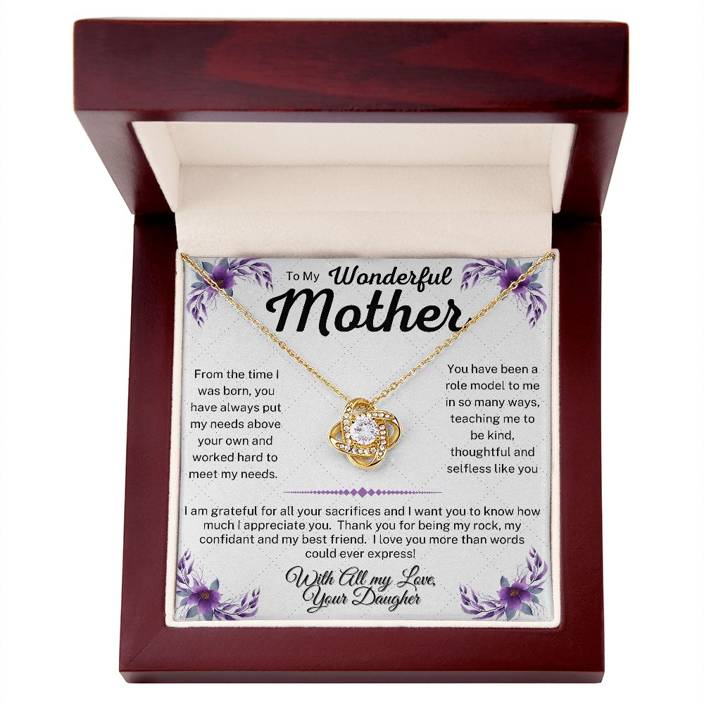 Wonderful Mother Love Knot Necklace
