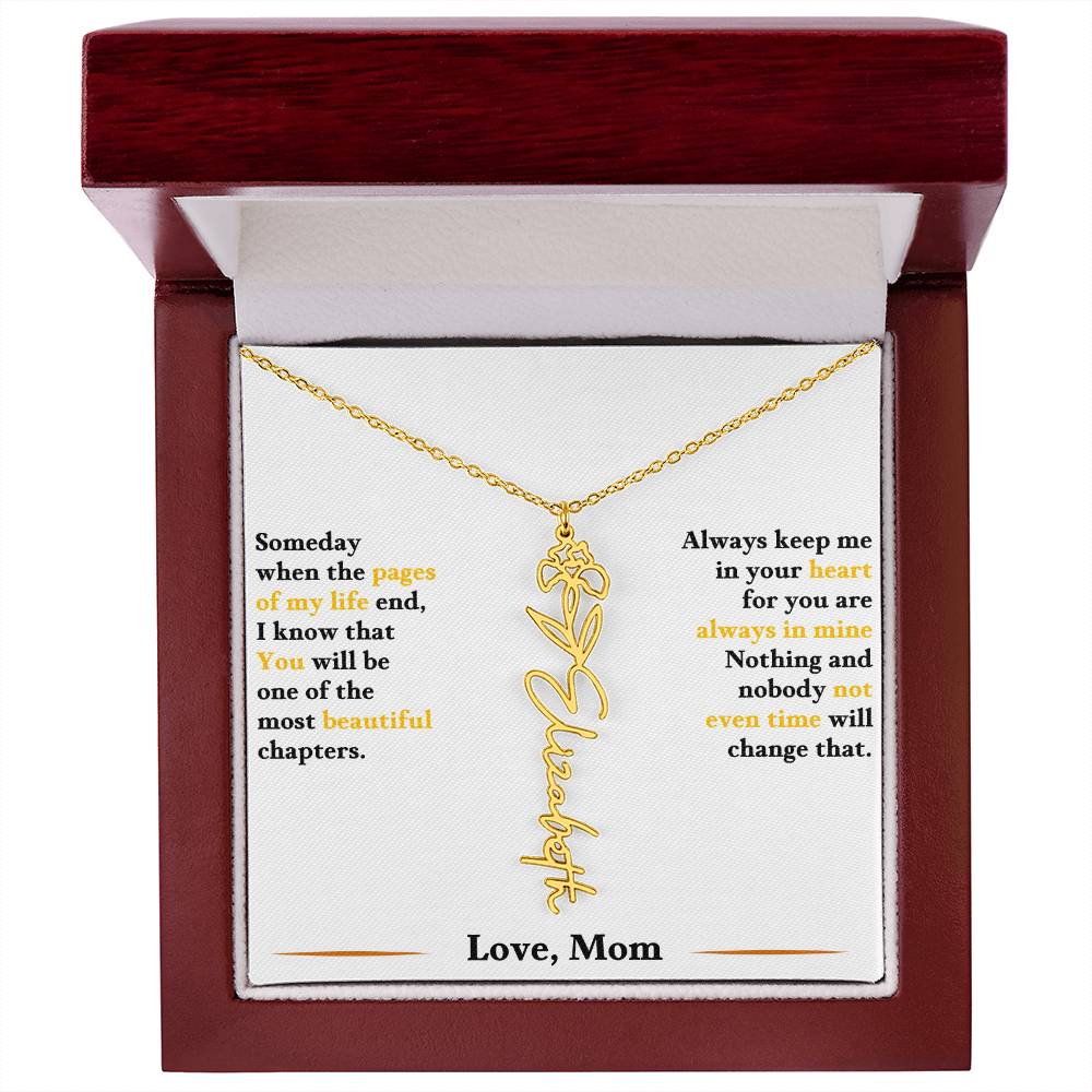 Birth Flower Necklace for Daughter