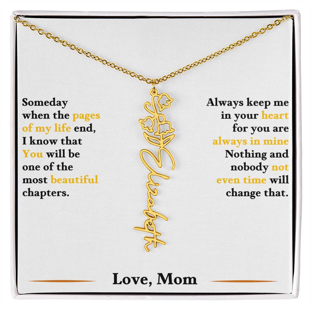 Birth Flower Necklace for Daughter