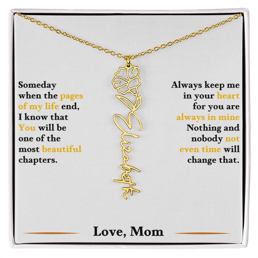 Birth Flower Necklace for Daughter