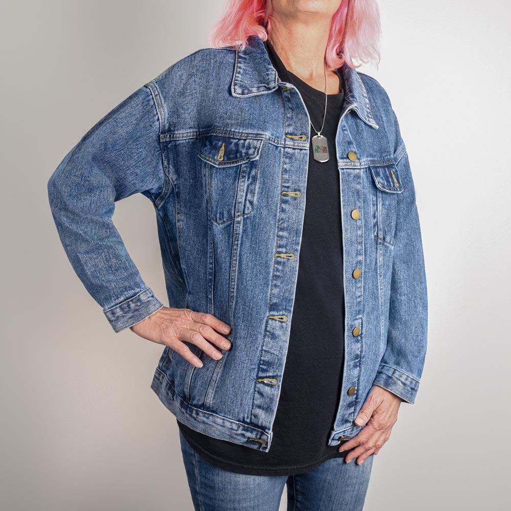 Cat lovers denim jacket