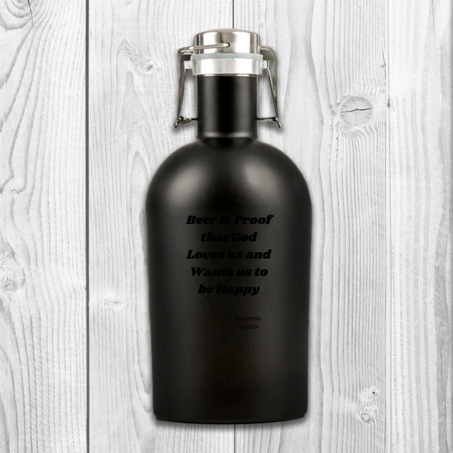 Ben Franklin Stainless Steel Beer Growler - 64 oz