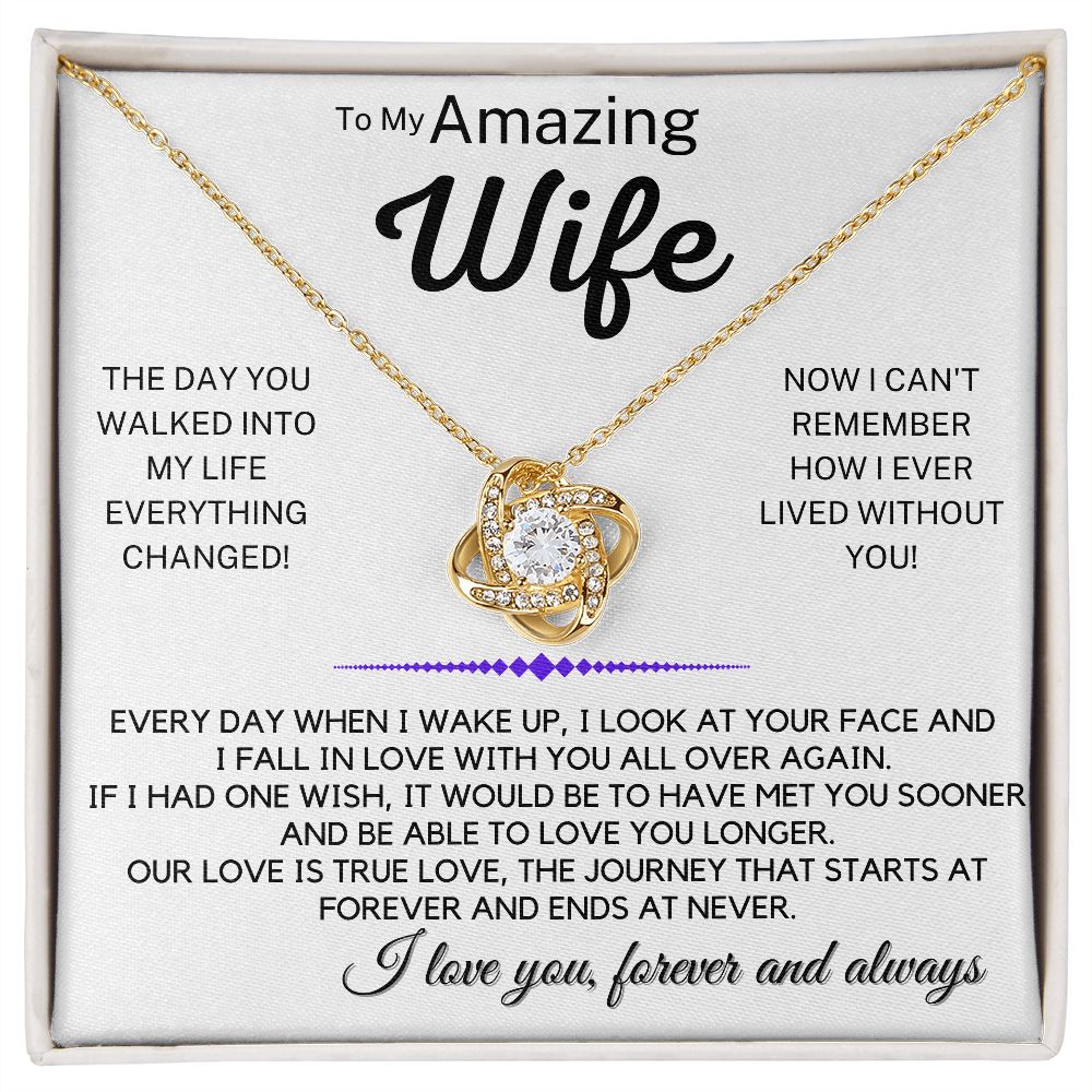 Amazing Wife Love Knot Necklace