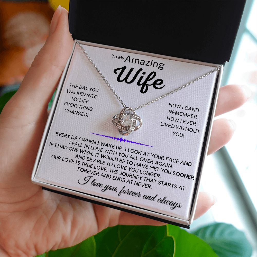 Amazing Wife Love Knot Necklace