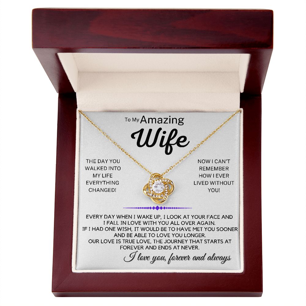 Amazing Wife Love Knot Necklace