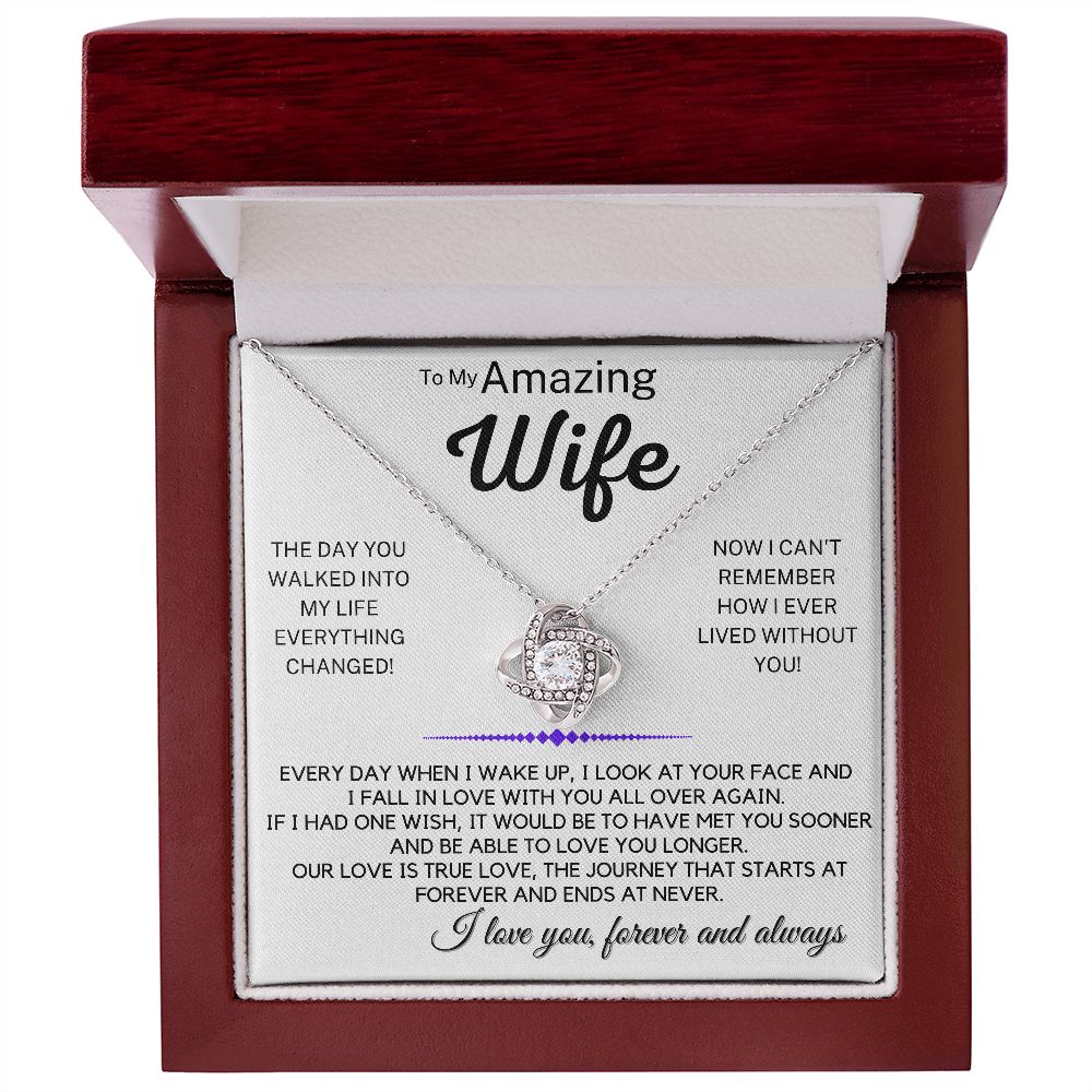 Amazing Wife Love Knot Necklace