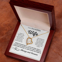 Forever Love Necklace – Romantic Gift for Wife with Message Card