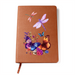 Dragonfly & Butterfly Vegan Leather Journal - Inspirational Writing Notebook, Gift for Women