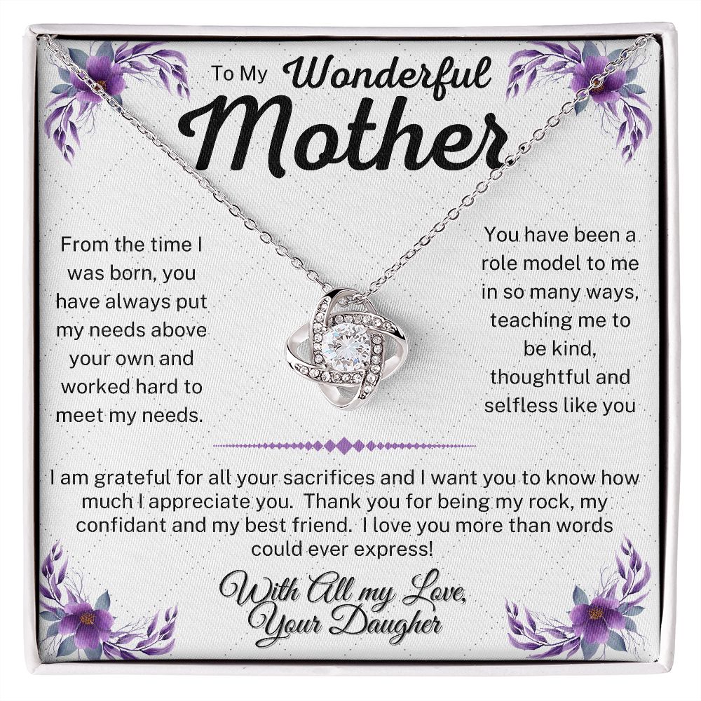 Wonderful Mother Love Knot Necklace