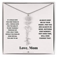 Birth Flower Necklace from loving mom