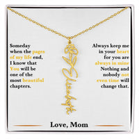 Birth Flower Necklace for Daughter