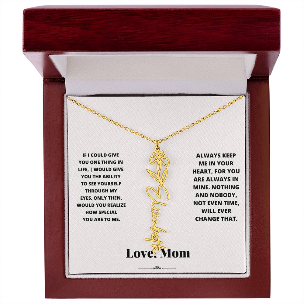 Birth Flower Necklace from loving mom