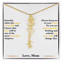 Birth Flower Necklace for Daughter