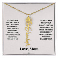 Birth Flower Necklace from loving mom