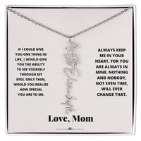 Birth Flower Necklace from loving mom