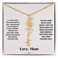 Birth Flower Necklace from loving mom