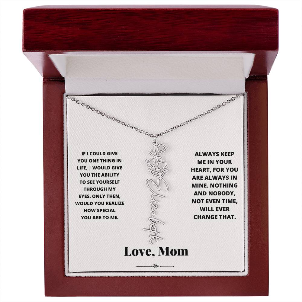 Birth Flower Necklace from loving mom