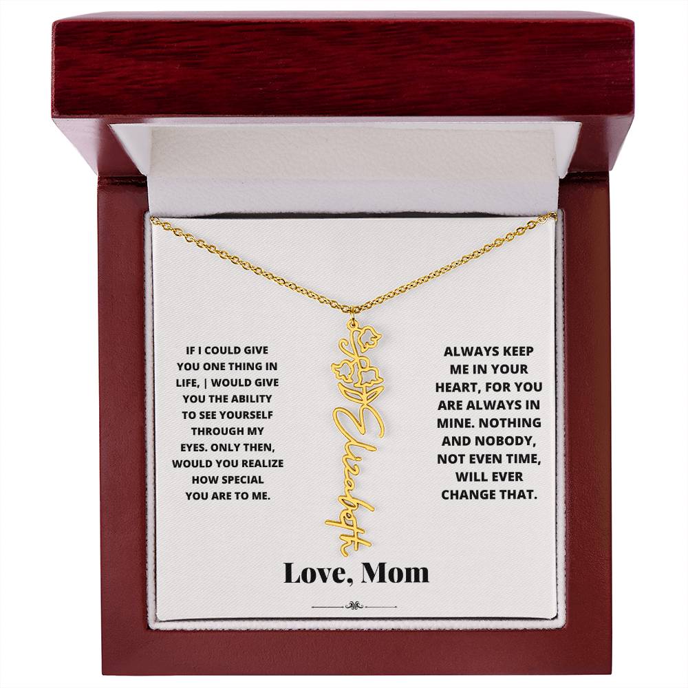 Birth Flower Necklace from loving mom
