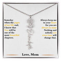 Birth Flower Necklace for Daughter