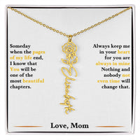 Birth Flower Necklace for Daughter