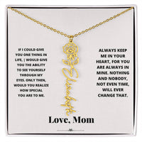 Birth Flower Necklace from loving mom