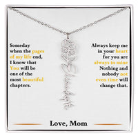 Birth Flower Necklace for Daughter