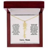 Birth Flower Necklace from loving mom