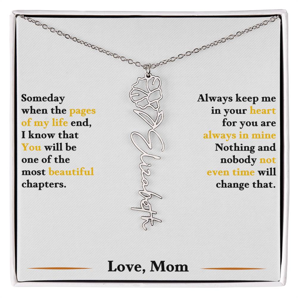 Birth Flower Necklace for Daughter