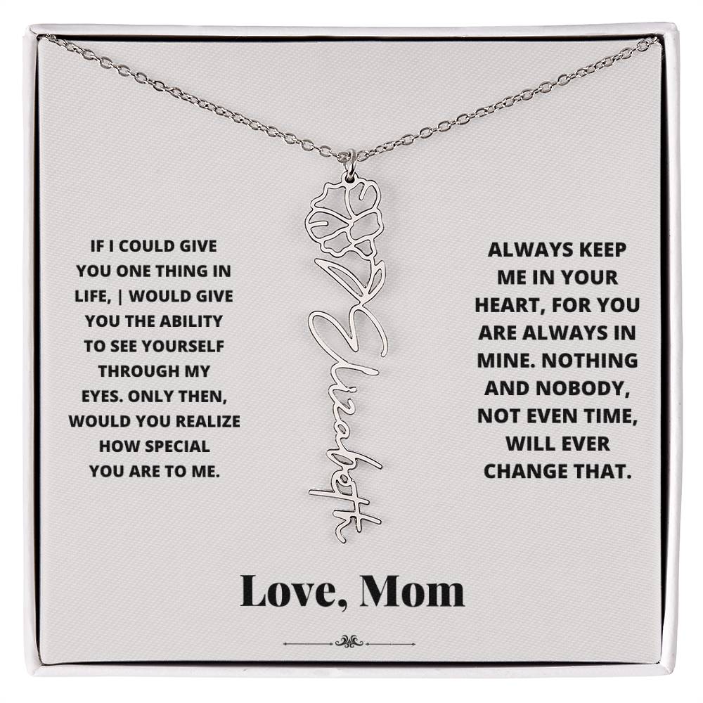 Birth Flower Necklace from loving mom