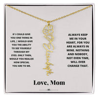Birth Flower Necklace from loving mom