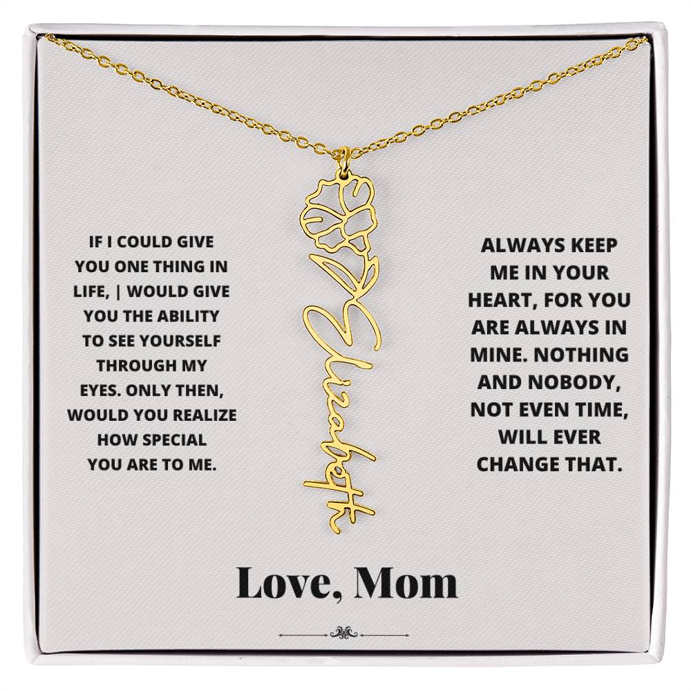 Birth Flower Necklace from loving mom