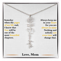 Birth Flower Necklace for Daughter