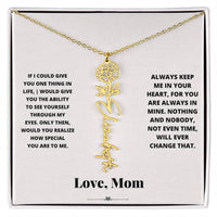Birth Flower Necklace from loving mom