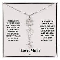 Birth Flower Necklace from loving mom