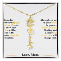 Birth Flower Necklace for Daughter