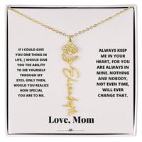 Birth Flower Necklace from loving mom