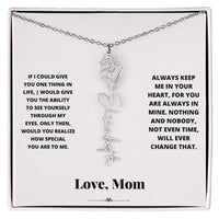 Birth Flower Necklace from loving mom