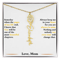 Birth Flower Necklace for Daughter