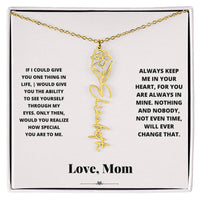 Birth Flower Necklace from loving mom