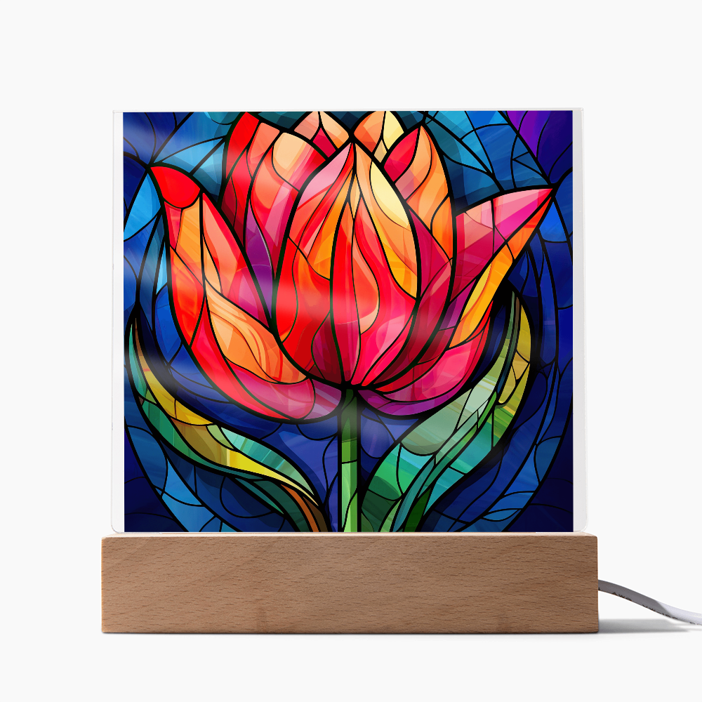 Stained Glass LED Acrylic Decor