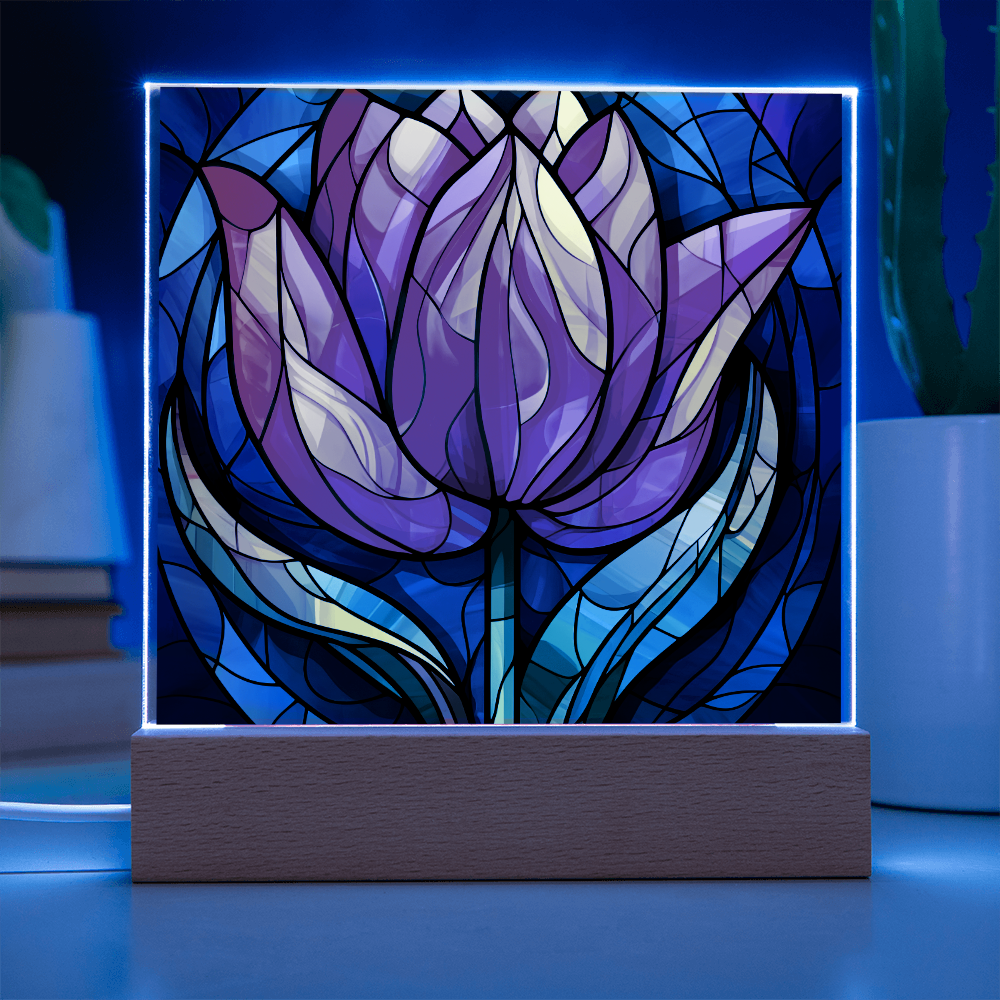Stained Glass LED Acrylic Decor