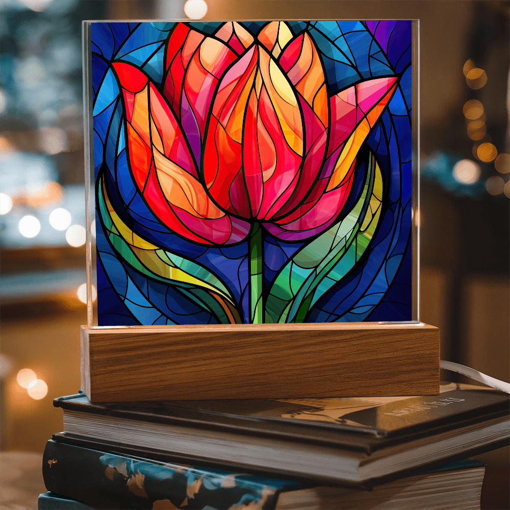 Stained Glass LED Acrylic Decor
