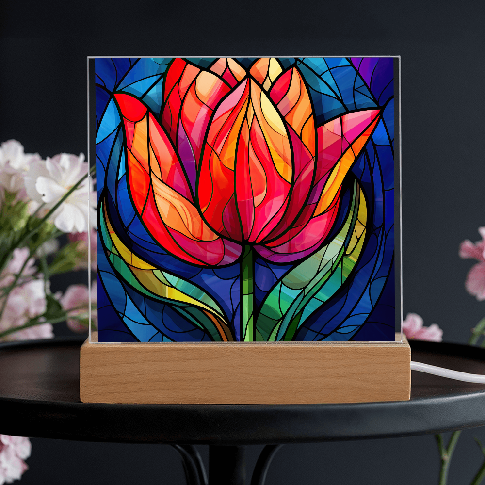 Stained Glass LED Acrylic Decor