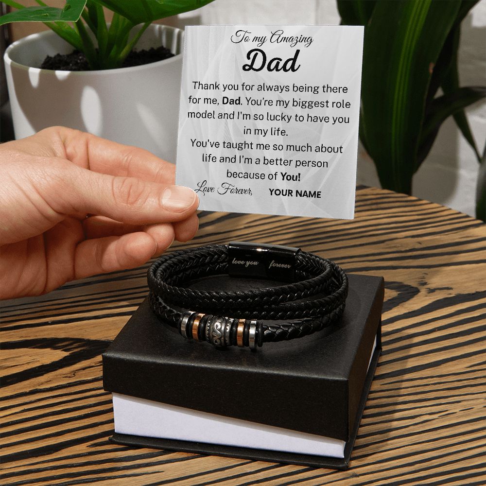 Love you forever bracelet for Dad - personalized