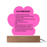 Cat Principles Acrylic Plaque