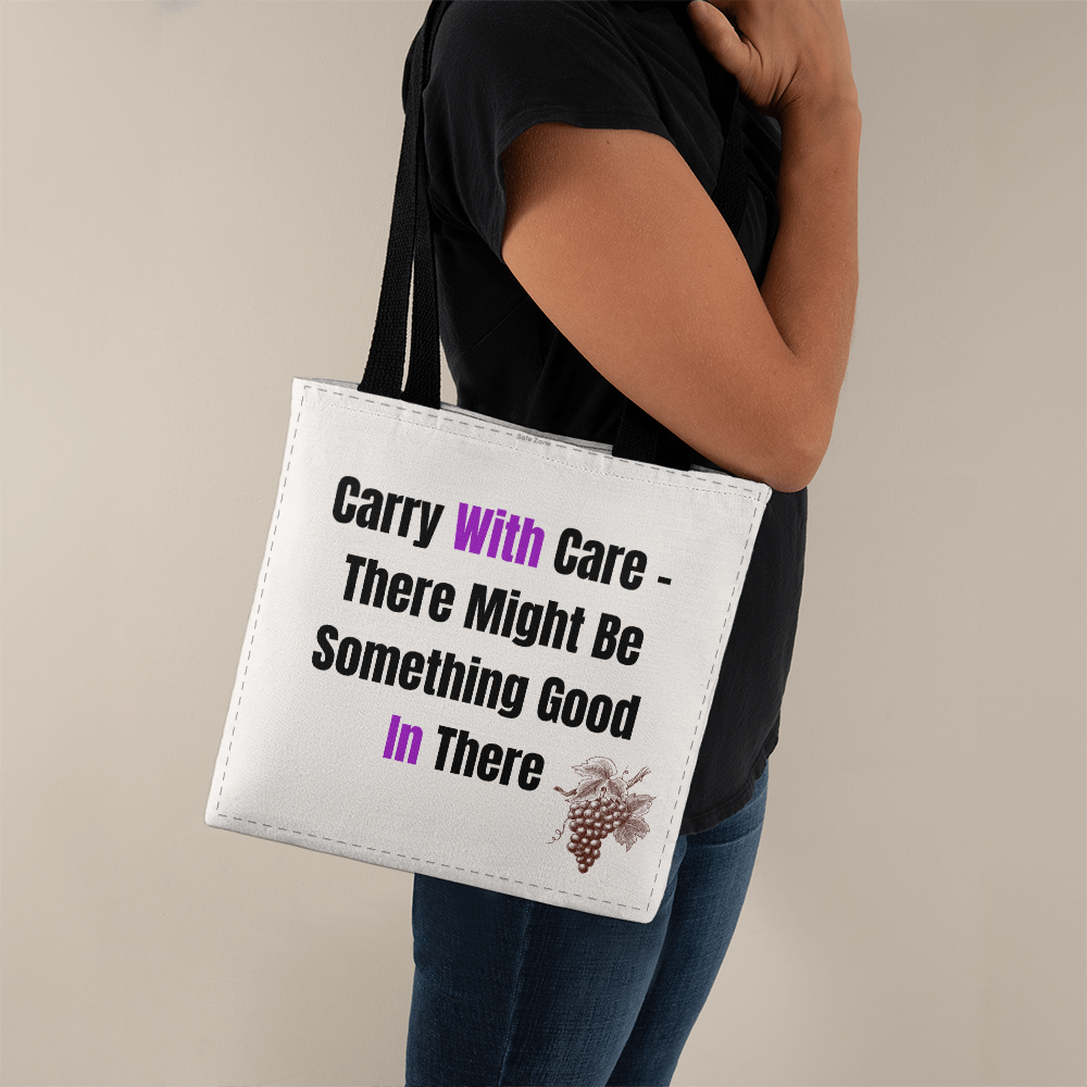 Wine Lover Tote Bag - Carry with Care Design