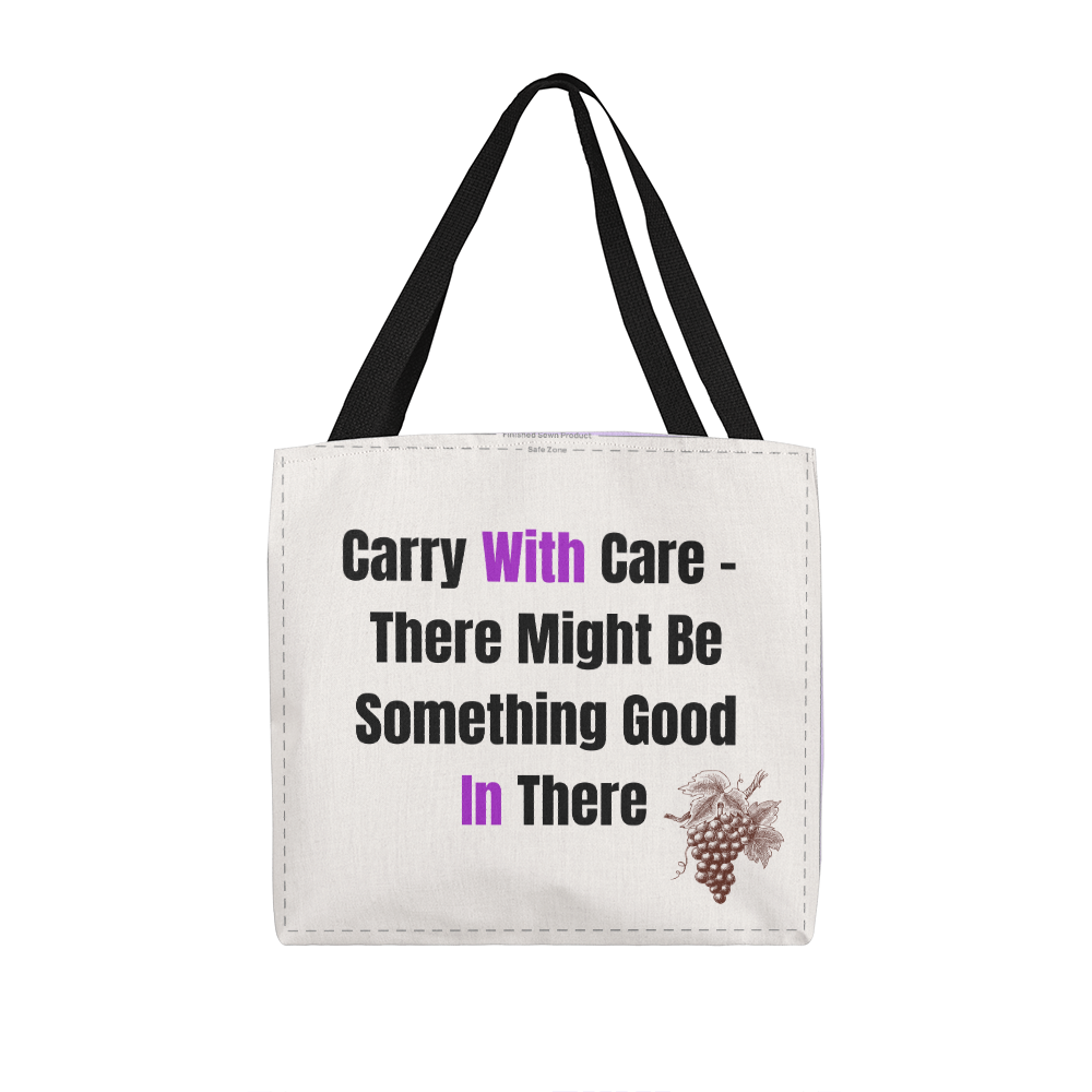Wine Lover Tote Bag - Carry with Care Design