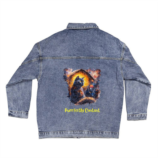 Purrfectly Content Denim Jacket