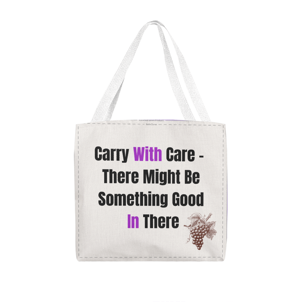 Wine Lover Tote Bag - Carry with Care Design